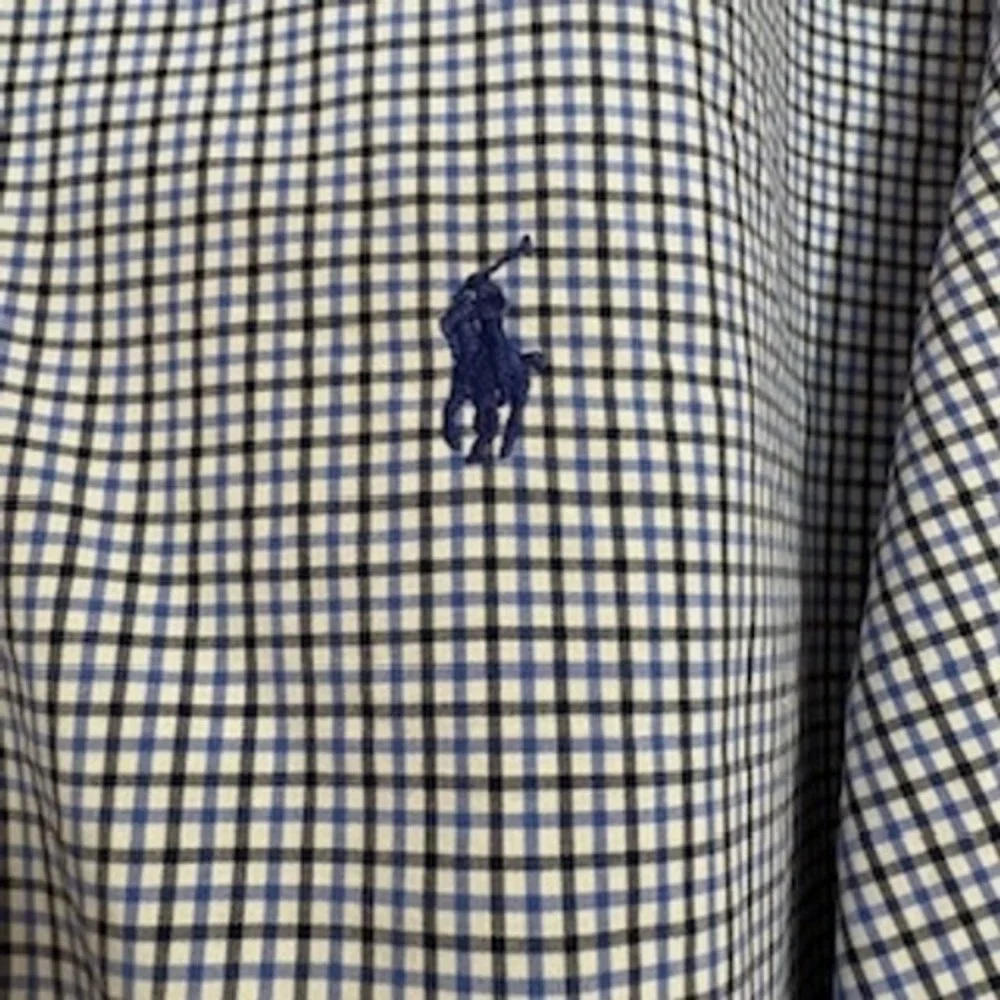 Ralph Lauren Men Blue Button Down Long‎ Sleeve Shirt Sz L Cotton Ivy League Prep